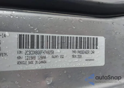 2015 Dodge Charger Se из США, поврежденный, VIN 2C3CDXBG6FH748250